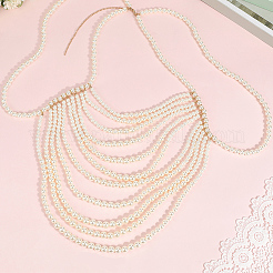 Пластиковые искусственные жемчужины круглые бусины плечевые цепи AJEW-WH20006-210
