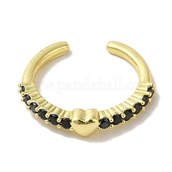 Кольца-манжеты из латуни с микропаве из кубического циркония RJEW-H228-07G-01