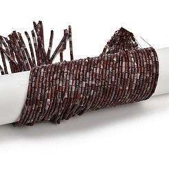 Натуральная красная радуга бусины из яшмы G-M389-21