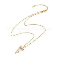 Ожерелье с кулоном из кубического циркония NJEW-S441-05G