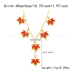 Женские ожерелья из легкого сплава Siam со стразами в виде кленового листа и нагрудника&nbsp;FS-WG7D948-02