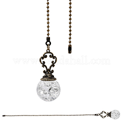 Круглые стеклянные подвески потолочные вентиляторы цепные удлинители&nbsp;HJEW-WH20003-34A