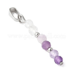 Подвески из граненого круглого натурального кварцевого кристалла&nbsp;PALLOY-JF03529-07