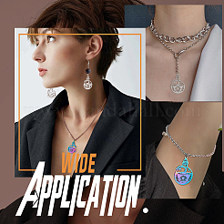 18шт. 3-х цветная подвеска из нержавеющей стали 304&nbsp;STAS-DC0012-34