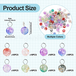 80шт 8 стиля прозрачные акриловые подвески&nbsp;PALLOY-TAC0201