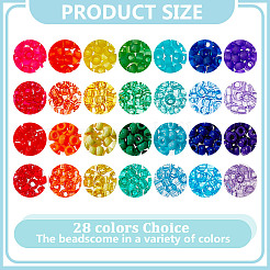 700 шт. 28-х цветные прозрачные и непрозрачные пластиковые бусины KY-PH0002-30