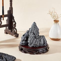 Плоская круглая резная подставка из цельного дерева&nbsp;ODIS-WH0020-82