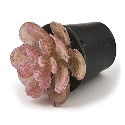 Подвески с растениями в горшках из непрозрачной смолы&nbsp;LS-CRES-Z005-03B