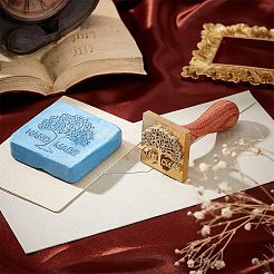 Комплект головки штампа из латуни и ручки из грушевого дерева AJEW-OC0002-85O