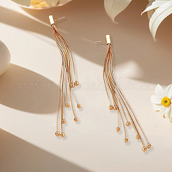 Железные круглые серьги-гвоздики с кисточками FS-WGA6095-01