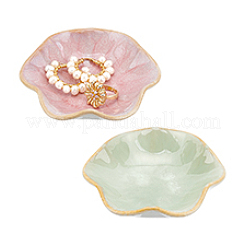 2 шт. 2-х цветная фарфоровая тарелка для украшений AJEW-PH0011-91