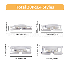 20 шт. 4 стиля экологически чистых латунных застежек для часового ремешка KK-FH0007-26