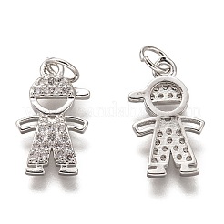 Латунные микропаве прозрачные подвески с фианитом ZIRC-C020-36P