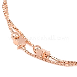 Латунные многорядные браслеты-цепочки для женщин&nbsp;BJEW-C140-27RG