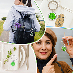 36 шт. брелок из сплава клевера&nbsp;KEYC-GA00013