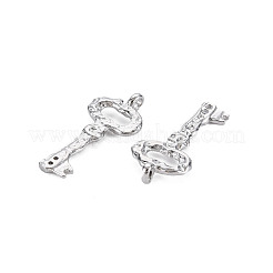 Латунные микропаве прозрачные подвески с фианитом&nbsp;KK-S356-629-NF