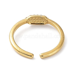 Открытое кольцо-манжета с шестигранным кристаллом и стразами RJEW-L109-001G