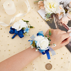 2шт. корсаж из шелковой ткани&nbsp;AJEW-CP0009-44