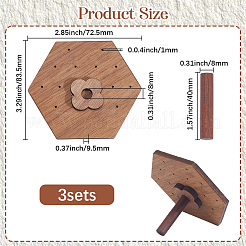 Серьги-гвоздики из орехового дерева пластина&nbsp;EDIS-WH20010-01B