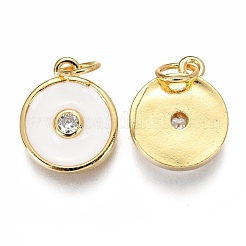 Латунные микропаве прозрачные кубические циркониевые подвески&nbsp;ZIRC-B002-32G-C