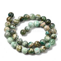 Естественная зеленая линия яшма бисер прядь&nbsp;X-G-L639-A01-8mm