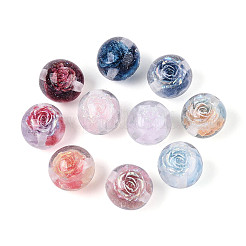 Прозрачные внутренние бусины из смолы в форме цветка&nbsp;RESI-T061-08M