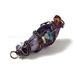 Большие подвески с натуральным аметистом&nbsp;G-G860-03R-01