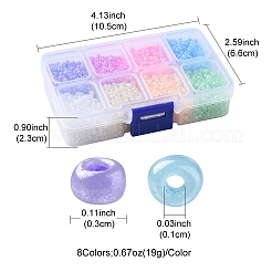 3384шт 8 цвета 8/0 стеклянные бусины&nbsp;SEED-YW0002-23