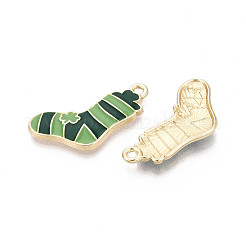 Подвески из сплава с эмалью ко дню святого патрика&nbsp;ENAM-T024-40A-G