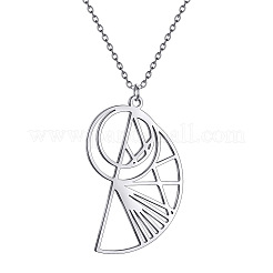 Ожерелья с подвеской в форме геометрической ракушки из нержавеющей стали 304&nbsp;FS-WG20C55-02