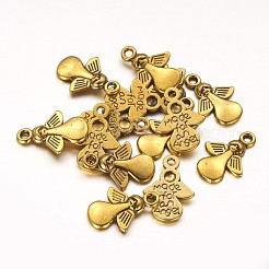 Тибетский стиль ангел сплава подвески&nbsp;TIBEP-A579-AG-NR