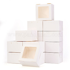 Квадратные бумажные коробки для печенья с квадратным прозрачным окном&nbsp;CON-TAC0001-12B-01