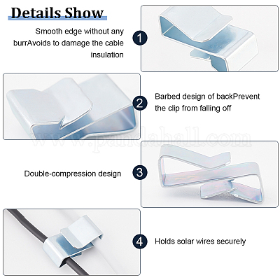 Зажимы для прокладки кабеля из пружинной стали AJEW-WH0248-175-1