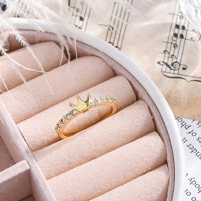 Кольца-манжеты из латуни с микропаве RJEW-G337-31G-1