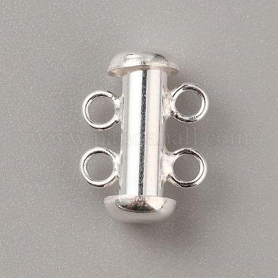 Стерлингового серебра застежками слайдер блокировки STER-WH0008-33-1