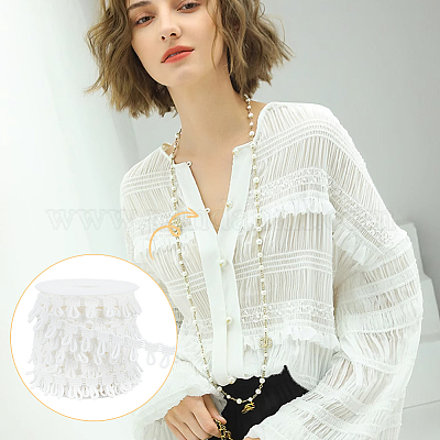 1 комплект полиэстеровой эластичной отделки с петлями для пуговиц OCOR-BC0006-93B-1