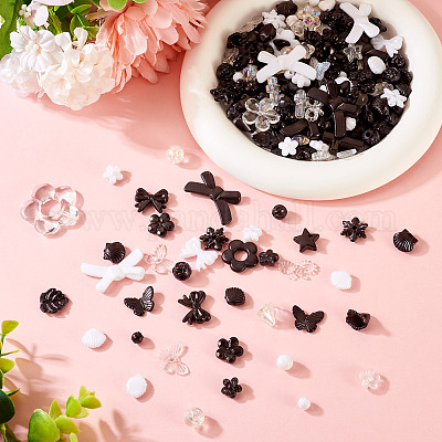 100 г прозрачных и непрозрачных акриловых бусин TACR-TA0001-57G-1