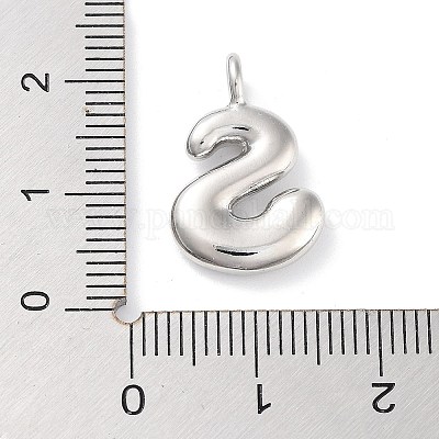 Подвески из латуни с покрытием стойки с буквами-шариками X-KK-C050-01P-S-1