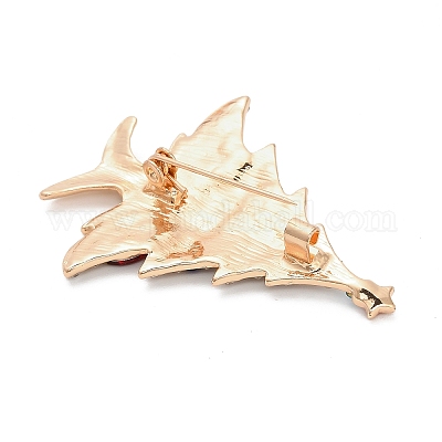 Булавки для лацканов одежды со стразами в виде рождественской елки&nbsp;LS-JEWB-H033-08A-KCG-1