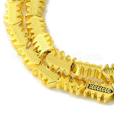 Синтетические немагнитные синтетические гематитовые бусины с гальваническим покрытием G-I360-Q01-01-1