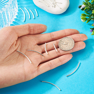 16 шт. 4 стиля 925 бусины-трубочки из стерлингового серебра STER-TA0001-41-1