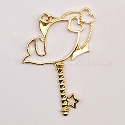 Сплав открытая задняя рамка большие подвески PALLOY-CJC0004-07G-10-1