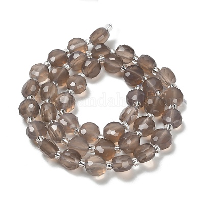 Серые натуральные бусины из агата  G-B153-A01-1