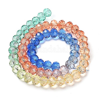 Прозрачные окрашенные стеклянные бусины DGLA-A034-T8mm-A02-1