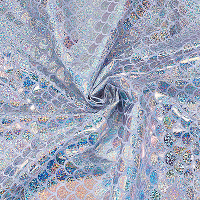 Полиэстеровая ткань с рыбьей чешуей&nbsp;DIY-WH20063-038A-1