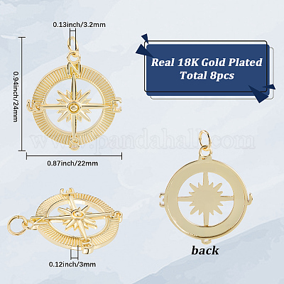 8шт латунные подвески&nbsp;KK-SC0007-25-1