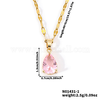 Латунные подвески-капли с кубическим цирконием на день святого валентина NV7973-1-1