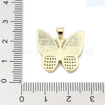 Латунные микропаве прозрачные подвески с фианитом KK-A221-16c-G-1