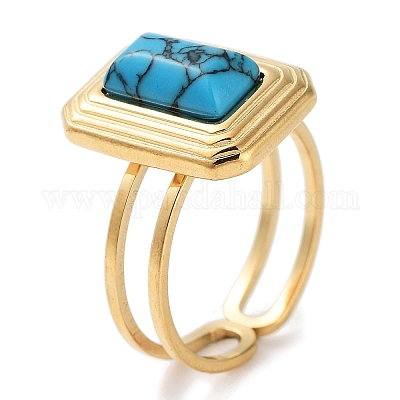 Ионное покрытие (IP) кольцо из нержавеющей стали 304 RJEW-B059-09G-03-1