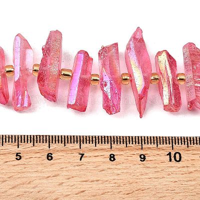 Гальванические природный кристалл кварца бусы пряди G-F800-F12-1